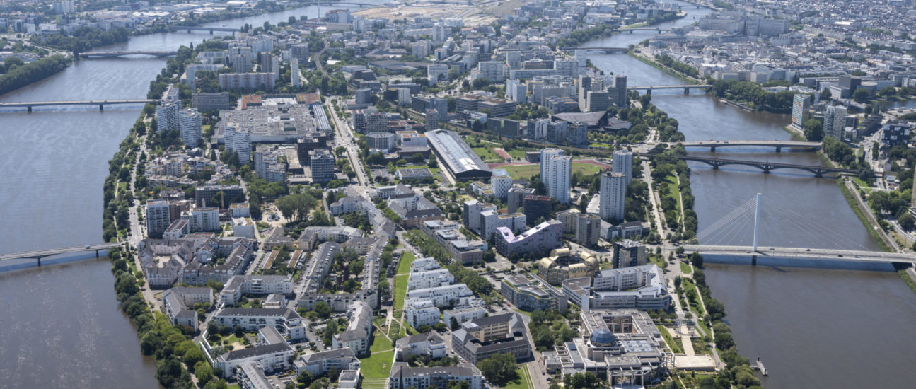 photo aerienne de l'ile de Nantes