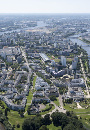 photo aerienne de l'ile de Nantes