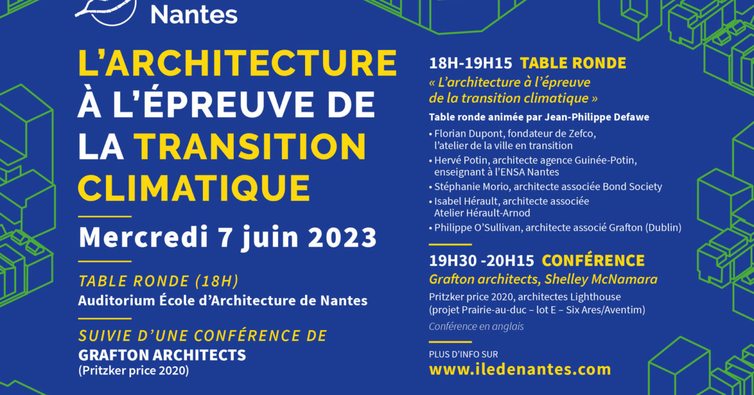 Conférence débat - L'architecture à l'preuve de la transition climatique - ENSA Nantes, Samoa, Nantes Métropole