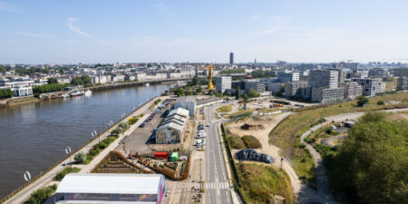 Appel à projets "L'échappée sensible", parcours bien-être sur l'île de Nantes © IRIS Pictures/Samoa
