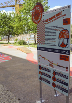 "Les Petits Zigzagueurs", un projet lauréat du 2ᵉ appel à expérimenter « Nantes en pleine santé », porté par Nantes Métropole avec le soutien de la Samoa, Nantes City Lab, JCDecaux, Sensipode et Bien Urbaines. Nantes (Loire-Atlantique). 05/2025. © Samoa